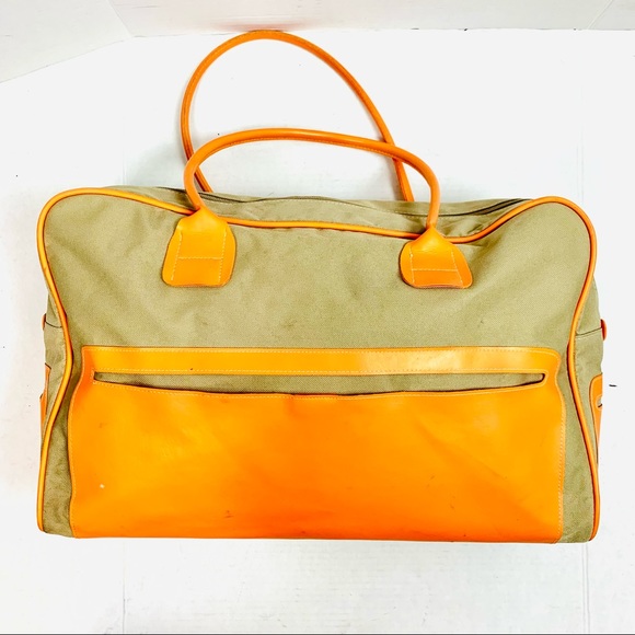 Vintage Handbags - VTG 90’s Estee Lauder Canvas/Leather Travel Duffle